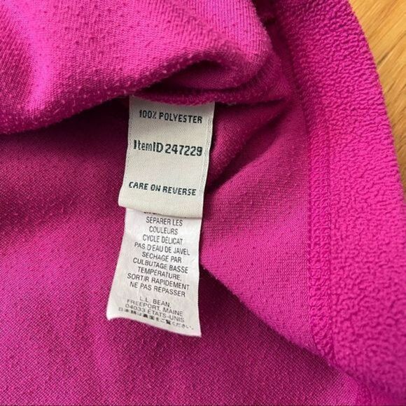 🔹5/$25🔹 L.L. Bean Pink‎ Quarter Zip Fleece Pullover. Long Sleeve. Small - Picture 7 of 9